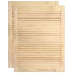 Vidaxl portes  persiennes 2 pcs bois de pin massif 69x49, 4 cm