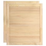 Vidaxl portes  persiennes 2 pcs bois de pin massif 69x59, 4 cm
