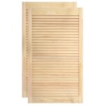 Vidaxl portes  persiennes 2 pcs bois de pin massif 99, 3x49, 4 cm