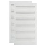 Vidaxl portes  persiennes 2 pcs bois de pin massif blanc 99, 3x39, 4 cm