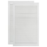 Vidaxl portes  persiennes 2 pcs bois de pin massif blanc 99, 3x49, 4 cm