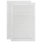 Vidaxl portes  persiennes 2 pcs bois de pin massif blanc 99, 3x59, 4 cm