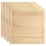 Vidaxl portes  persiennes 4 pcs bois de pin massif 39, 5x39, 4 cm