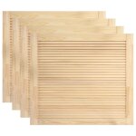Vidaxl portes  persiennes 4 pcs bois de pin massif 39, 5x49, 4 cm