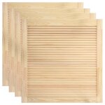 Vidaxl portes  persiennes 4 pcs bois de pin massif 61, 5x59, 4 cm