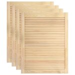Vidaxl portes à persiennes 4 pcs bois de pin massif 69x49, 4 cm Vidaxl portes à persiennes 4 pcs bois de pin massif 69x49, 4 cm