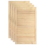 Vidaxl portes  persiennes 4 pcs bois de pin massif 99, 3x49, 4 cm