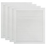 Vidaxl portes  persiennes 4 pcs bois de pin massif blanc 69x59, 4 cm