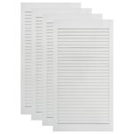 Vidaxl portes  persiennes 4 pcs bois de pin massif blanc 99, 3x39, 4 cm