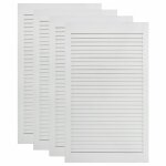 Vidaxl portes  persiennes 4 pcs bois de pin massif blanc 99, 3x49, 4 cm