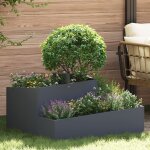 Vidaxl porte - plante anthracite 80x80x50 cm acier lamin� � froid