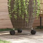 Vidaxl porte - plantes roulant 2 pcs verre tremp� 28 cm rond