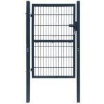 Vidaxl portillon 2d (simple) gris anthracite 106x170 cm