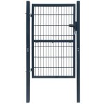 Vidaxl portillon acier 106x248 cm anthracite