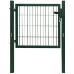 Vidaxl portillon acier vert 105x150 cm