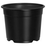 Vidaxl pot � fleurs 50 pcs noir Ø 15 x 12, 5 cm plastique