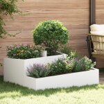 Vidaxl pots & jardini�res blanc plastique moyen