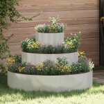 Vidaxl pot en m�tal acier galvanis� Ø 90 cm durable pot en m�tal