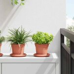 Vidaxl pots de plantes 24 pcs rouge brique � 12, 5 x 10 cm plastique