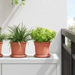 Vidaxl pots de plantes 24 pcs rouge brique � 15 x 12 cm plastique