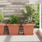 Vidaxl pots de plantes 24 pcs rouge brique 33 x 33 x 26 cm plastique