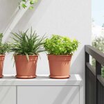 Vidaxl pots de plantes 6 pcs rouge brique � 19 x 16 cm plastique