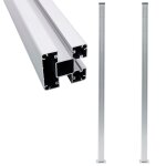 Vidaxl poteaux de cl�ture 2 pcs aluminium 185 cm