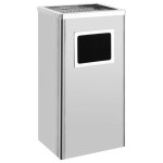 Vidaxl poubelle a cendrier d'htel 45 l acier inoxydable
