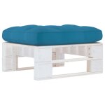 Vidaxl pouf palette de jardin bois de pin impr�gn� de blanc