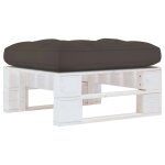 Vidaxl pouf palette de jardin bois de pin imprgn de blanc