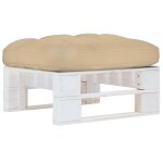 Vidaxl pouf palette de jardin bois de pin imprgn de blanc