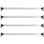 Vidaxl rails de garde - robe tlescopiques 4 pcs argent 58 - 100 cm