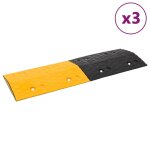 Vidaxl ralentisseurs 3 pcs jaune et noir 97x32, 5x4 cm caoutchouc