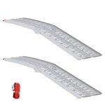 Vidaxl ramp de chargement 2 pcs argent� 222 x 29 x 14 cm aluminium