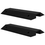 Vidaxl rampes de seuil de pont 2 pcs 80x40x8 cm caoutchouc