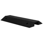 Rampe de seuil de pont caoutchouc 80x40x8 cm noire antid�rapante robuste