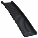 Vidaxl rampe de voiture pliable pour chiens noir 155, 5x40x15, 5 cm
