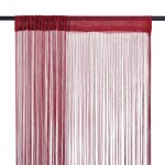 Vidaxl rideau en fils 2 pcs 100 x 250 cm bordeaux