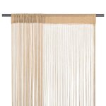 Vidaxl rideau en fils 2 pcs 140 x 250 cm beige