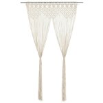 Vidaxl rideau en macram 140x240 cm coton