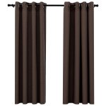 Vidaxl rideaux occultants aspect lin avec ?illets 2pcs taupe 140x175cm Vidaxl rideaux occultants aspect lin avec ?illets 2pcs taupe 140x175cm