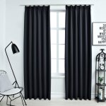 Vidaxl rideaux occultants avec crochets 2 pcs anthracite 140x245 cm