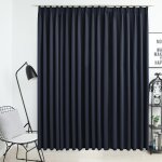 Vidaxl rideau occultant avec crochets anthracite 290x245 cm
