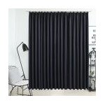 Vidaxl rideau occultant avec crochets noir 290x245 cm