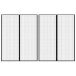 Vidaxl rideaux de porte anti - insectes 2pcs avec aimants noir 230x160cm Vidaxl rideaux de porte anti - insectes 2pcs avec aimants noir 230x160cm