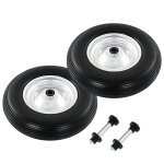 Vidaxl roue de brouette avec axe 2 pcs pu solide 4. 00 - 8 390 mm