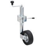 Vidaxl roue cric de remorque avec pince fendue 60 mm acier galvanis