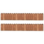 Vidaxl rouleaux de bordure 2 pcs 120 cm bois de pin impr�gn�