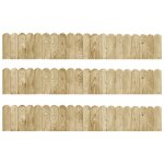 Vidaxl rouleaux de bordure 3 pcs 120 cm bois de pin imprgn