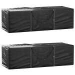 Vidaxl sacs de rangement pour coussins de jardin 2 pcs noir